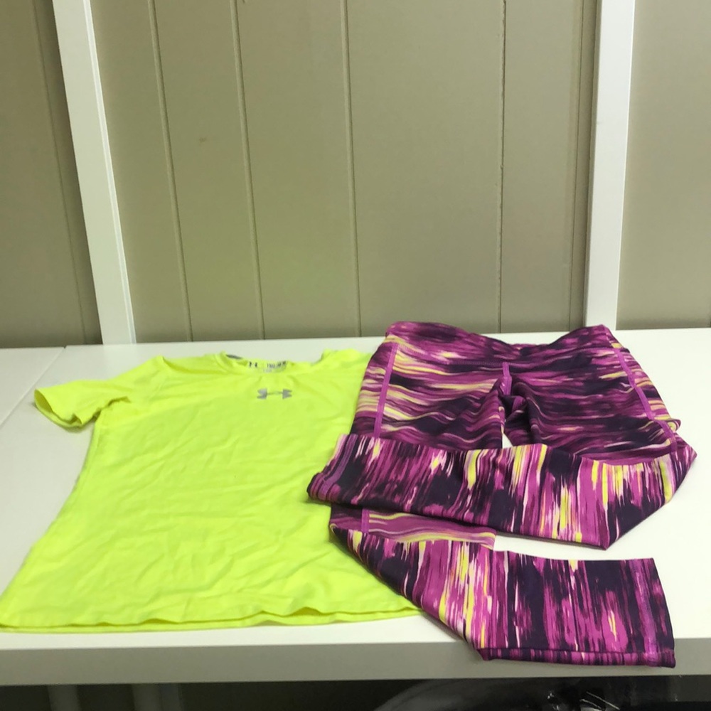 Girl leggings and under armor set